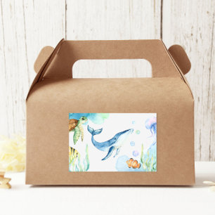 Adesivo Retangular Sob o mar