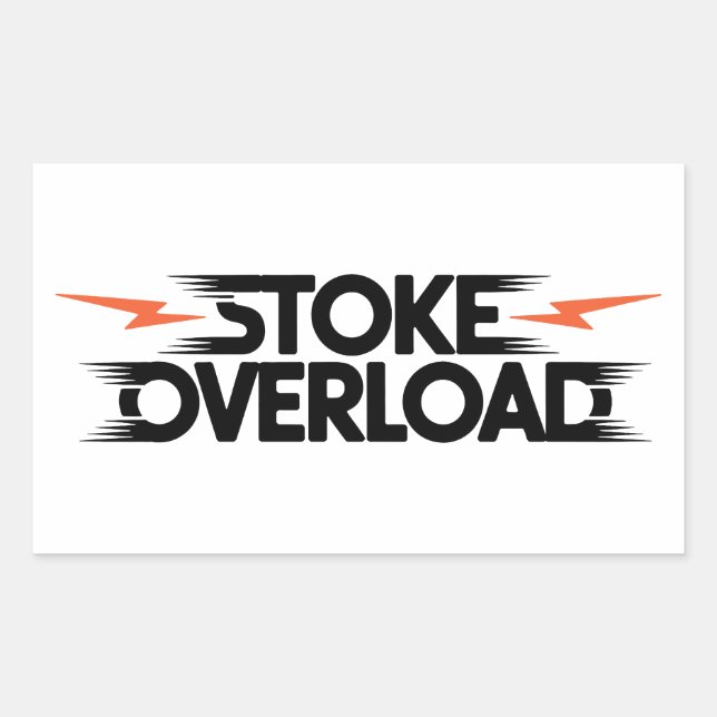 Adesivo Retangular Sobrecarga de Stoke Relâmpago (Frente)