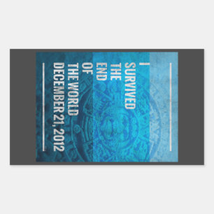 Adesivo Retangular Sobrevivi ao fim do mundo