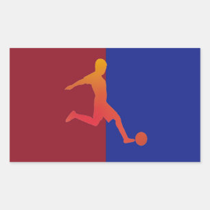 Adesivo Retangular Soccer Sticker
