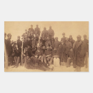 Adesivo Retangular Soldados Buffalo, Primeiro Regimento Negro