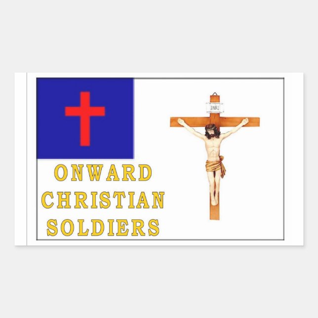 ADESIVO RETANGULAR SOLDADOS CRISTÃOS A SEGUIR (Frente)