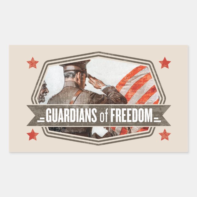 Adesivo Retangular Solider-Guardian of Freedom (Frente)