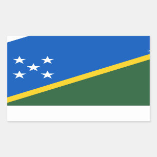 Adesivo Retangular Solomon Islander Flag, Bandeira das Ilhas Salomão