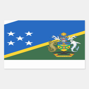 Adesivo Retangular Solomon Islander Flag & Casaco de Braços
