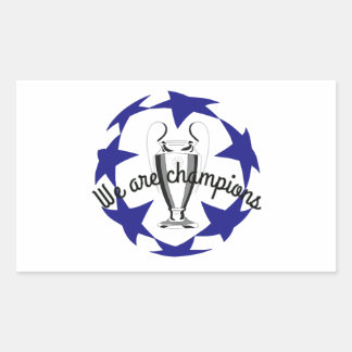 Adesivo Retangular somos campeões do Sticker