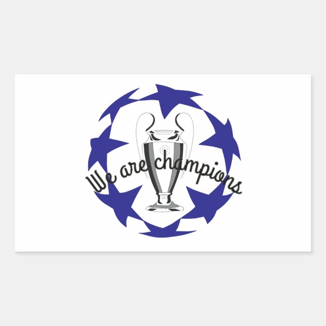 Adesivo Retangular somos campeões do Sticker (Frente)