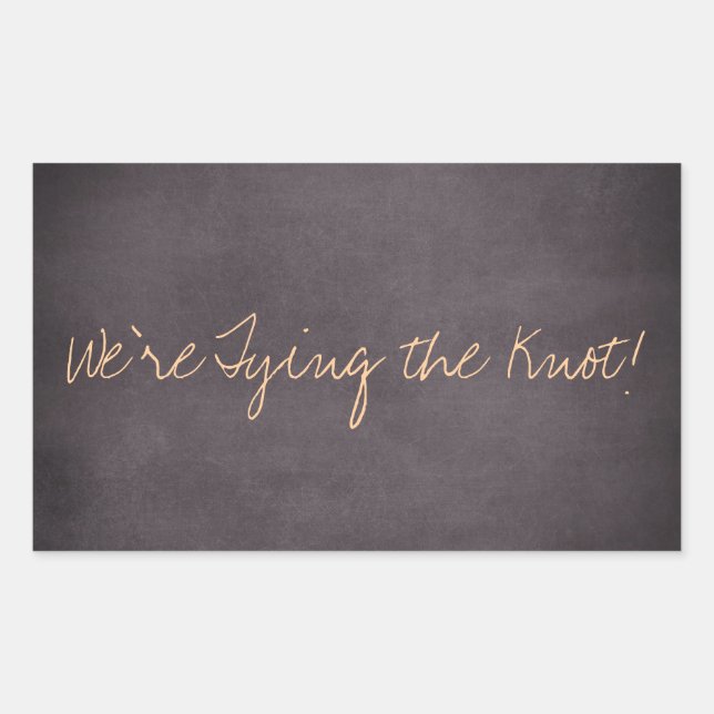 Adesivo Retangular Somos Casandos de Convite de casamento (Frente)