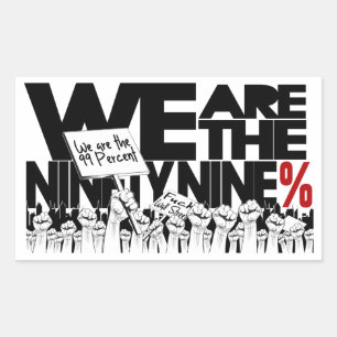 Adesivo Retangular Somos Os 99% - Occupy Wall-Street