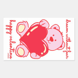 Adesivo Retangular SONHO SEM MEDO, presente de NAMORADOS FELIZ