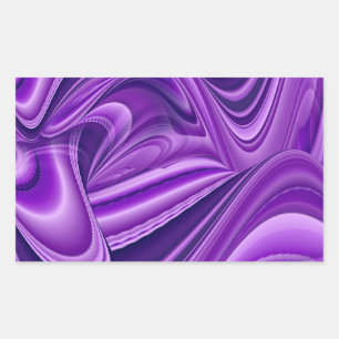 Adesivo Retangular Sonhos de Arco-Íris de Flor Roxo