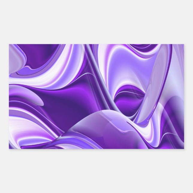 Adesivo Retangular Sonhos de Arco-Íris de Flor Roxo (Frente)