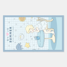 Adesivo Retangular 🌊✩ Sonhos de Verão no Mar ✩🌊