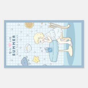 Adesivo Retangular 🌊✩ Sonhos de Verão no Mar ✩🌊