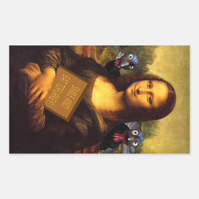 Adesivo Retangular Sorria E Coma Torfukey (Frente)