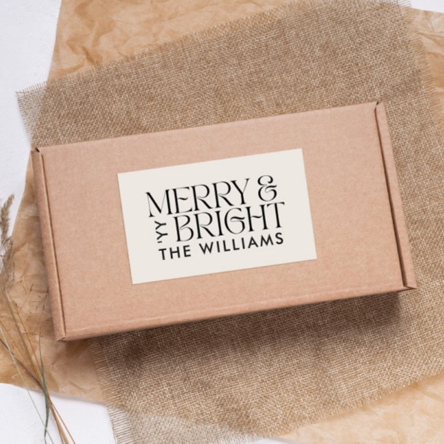 Adesivo Retangular Sorvete de Natal elegante simples (Criador carregado)