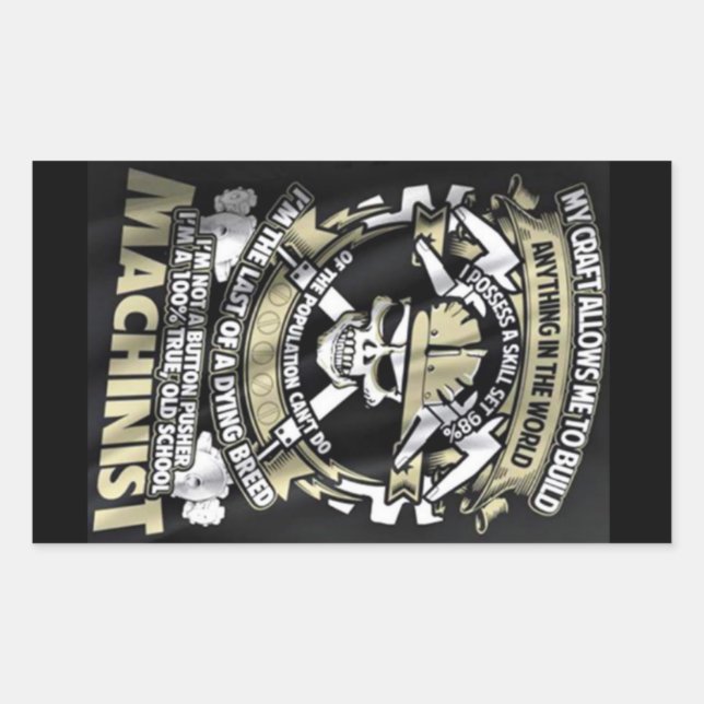 Adesivo Retangular Sou um Machinista (Frente)