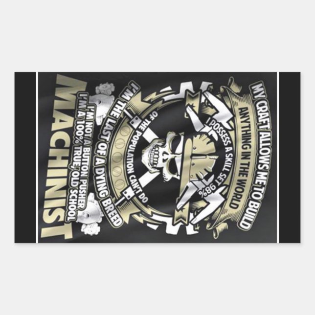 Adesivo Retangular Sou um Vinheta Machinista (Frente)