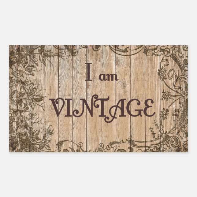 Adesivo Retangular Sou Vintage (Frente)
