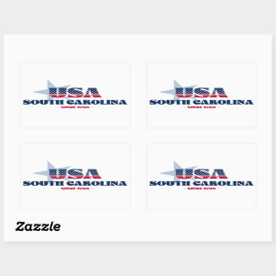 Adesivo Retangular South Carolina My Home State Sticker