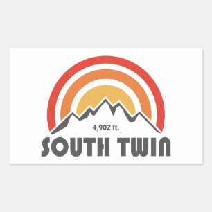 Adesivo Retangular South Twin Mountain New Hampshire