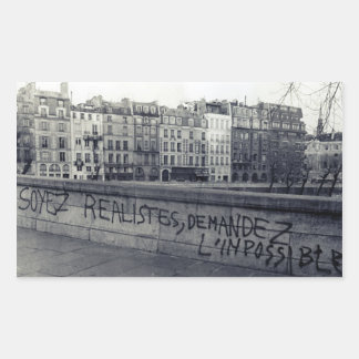 Adesivo Retangular "Soyez Réalistes, Demandez L’impossible!" OG
