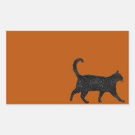 Adesivo Retangular Sparkly Cat