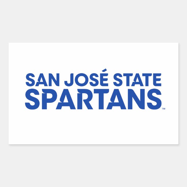 Adesivo Retangular Spartans do Estado de San José (marca de palavras) (Frente)