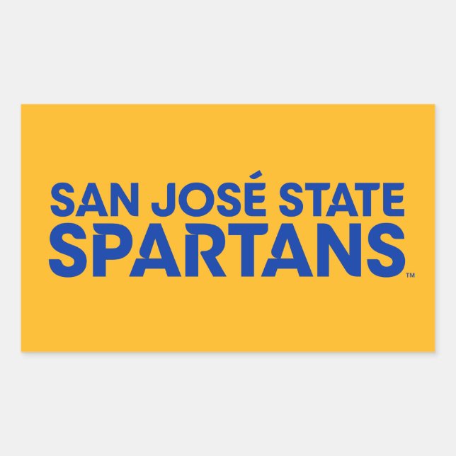 Adesivo Retangular Spartans do Estado de San José (marca de palavras) (Frente)