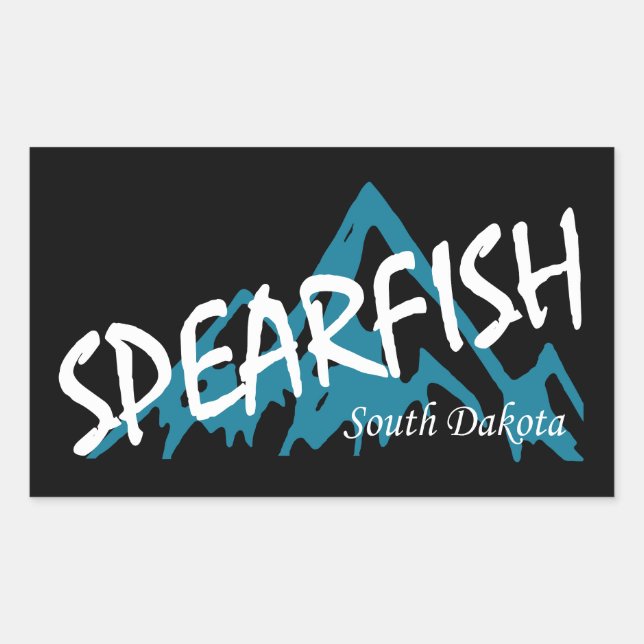 Adesivo Retangular Spearfish Dakota do Sul Montanha (Frente)