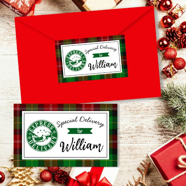 Adesivo Retangular Special delivery from santa Christmas gift  (Criador carregado)