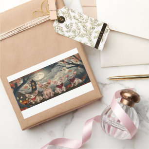 Adesivo Retangular Sphynx Cat Halloween Spooky