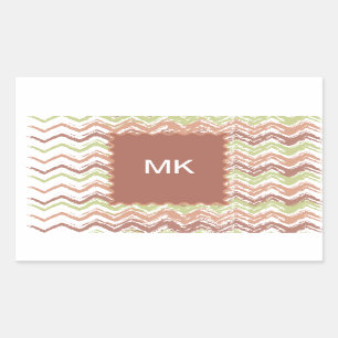 Adesivo Retangular Spice Scribble Chevron ZigZag