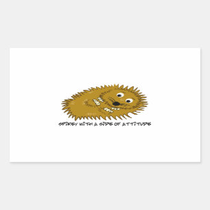 Adesivo Retangular Spikey Com Um Lado De Atitude