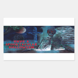 Adesivo Retangular Spooktacular Halloween