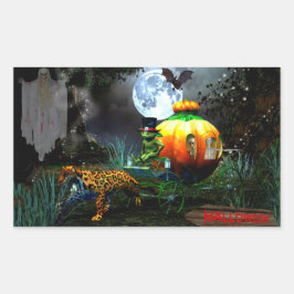Adesivo Retangular Spooky Halloween