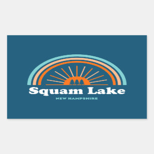 Adesivo Retangular Squam Lake New Hampshire Rainbow