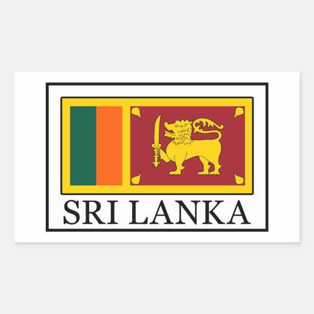 Adesivo Retangular Sri Lanka (Frente)