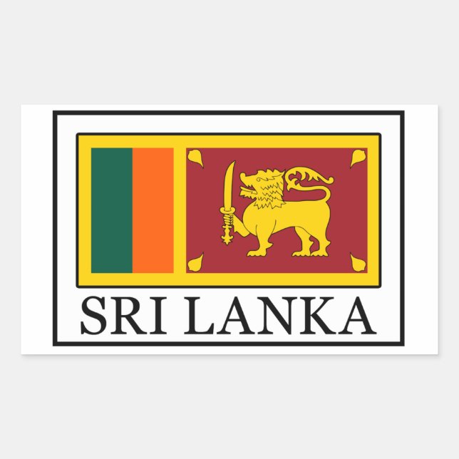 Adesivo Retangular Sri Lanka (Frente)