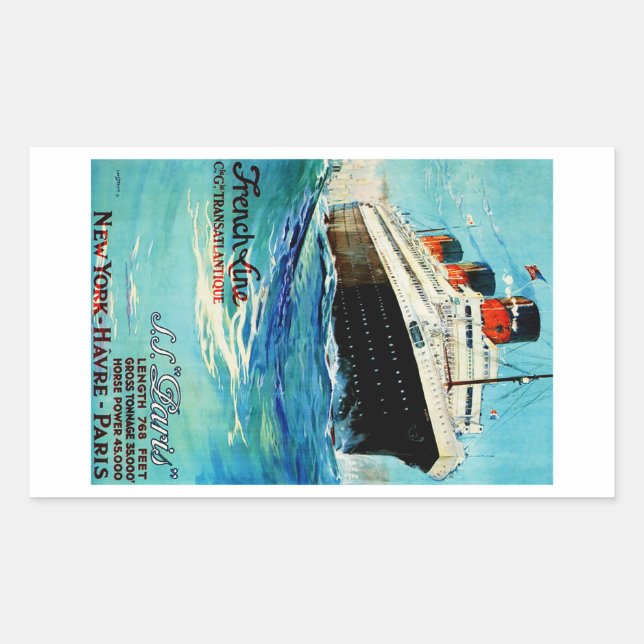 Adesivo Retangular ss Paris - The French Line (Frente)