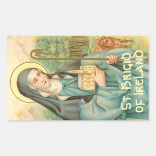 Adesivo Retangular St. Brigid de Ireland (M 014)