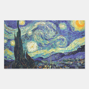 Adesivo Retangular Starry Night por van Gogh