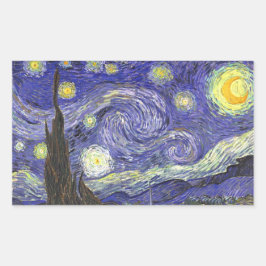 Adesivo Retangular Starry Night por Vincent van Gogh