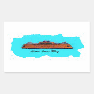 Adesivo Retangular Staten Island Ferry Sticker