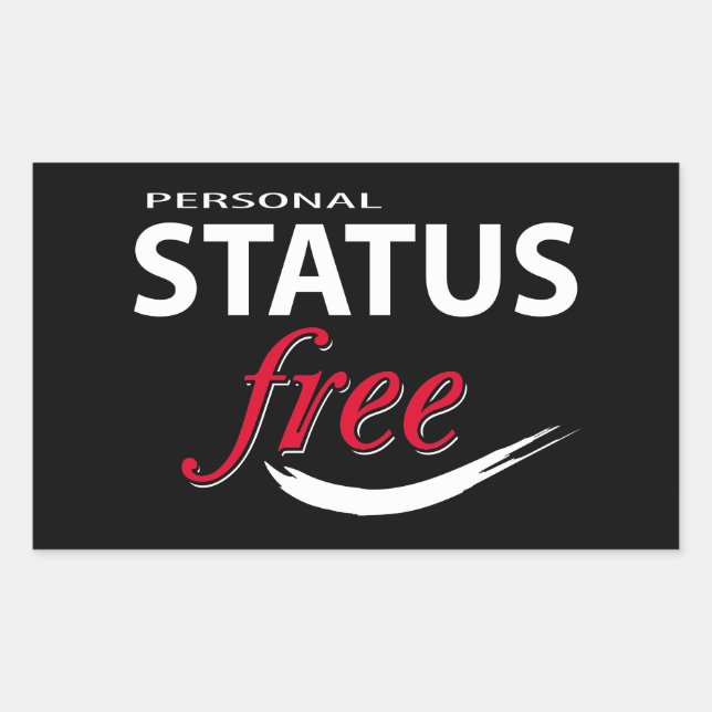 Adesivo Retangular Status livre (Frente)
