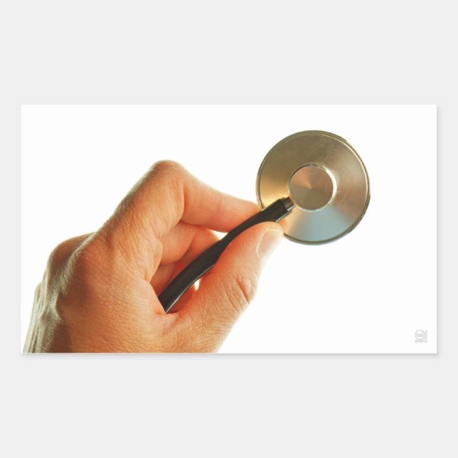 Adesivo Retangular stethoscoop ziekenhuis ziek beter beterschap ziekt (Frente)