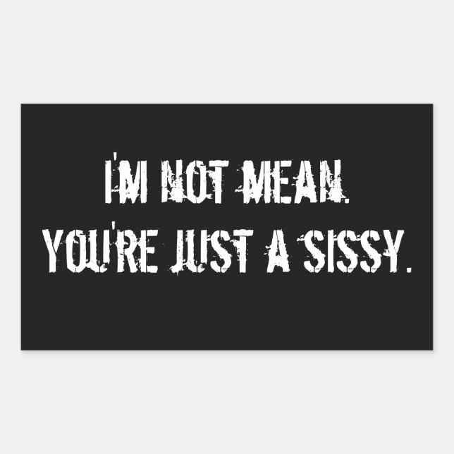 Adesivo Retangular Sticker 4-Pack: Sissy (Frente)