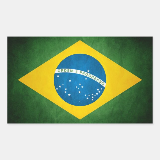 Adesivo Retangular sticker Brasil (Frente)