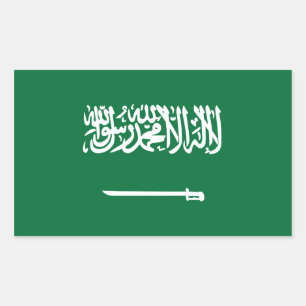 Adesivo Retangular Sticker da Arábia Saudita