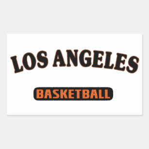 Adesivo Retangular Sticker de Basquete de Los Angeles
